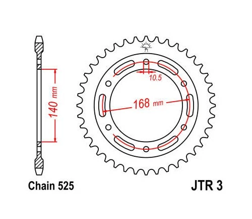 Piñón trasero de acero JT 525 42T #JTR3.42 BMW F 800 GS/F 700 GS/F 800 GS Adventure Foto 1 de 1