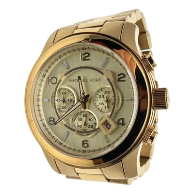 Michael Kors Runway Chronograph Men's Unisex Watch MK8077 Gold Stainless Steel - Image 1 of 4