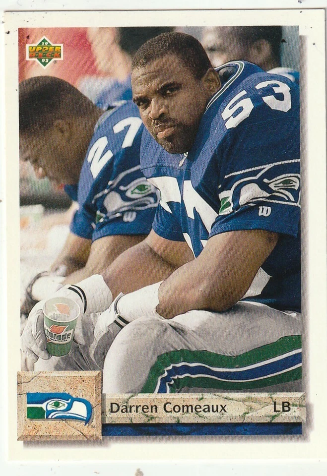 FREE SHIPPING-MINT-1992 Upper Deck Darren Comeaux #65 SEAHAWKS PLUS BONUS CARDS - Image 1 of 1