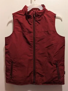 Crown & Ivy Kids Size 7 Burgundy Full Zip Lightweight Vest - Picture 1 of 9