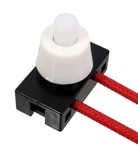 Drucktaster Druckschalter EIN/AUS Schalter Retro Lampe Licht 230V 2A Ø 10mm - Bild 1 von 7