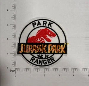 Jurassic Park Park Ranger Iron On Patch Cucito Trasferimento Nuovo Jurassic World - Foto 1 di 1