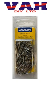 STAINLESS STEEL PANEL PINS 20mm 25mm 30mm, 75 / 60 gram - Picture 1 of 4