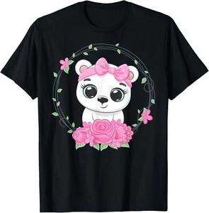 Cute Polar Bear Girl Teddy Lover Costume Gift For Girls T-Shirt Hoodie - Picture 1 of 11