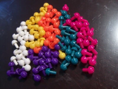Mastermind Pegs Game Replacement Lot 108 white orange green purple yellow pink Z - Image 1 of 2