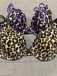 Victoria’s Secret Bra LOT 34C 34 C Perfect Coverage Sexy Animal Print VS EUC - Picture 1 of 5