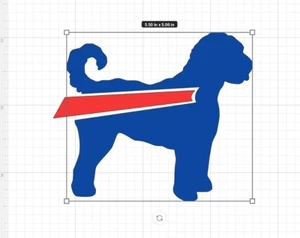 Bills Charging Labradoodle Vinyl Decal Sticker Labradoodle 5.5x5 Inches! - Picture 1 of 5