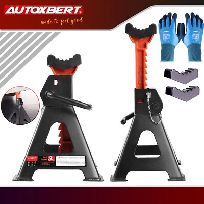 PAIR 12000lbs Double Lock Pin Car Truck Jack Stands Lifting Auto Garage 3/6 Ton - Image 1 of 4