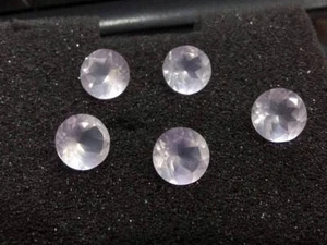 Natural Rose Quartz Faceted Round Cut 5x5 mm Calibrated Size Loose Gemstone E - Picture 1 of 6