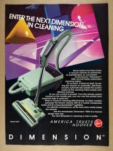 1985 Hoover Dimension 1000 Vacuum Cleaner vintage print Ad - Picture 1 of 1