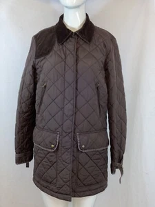 LAUREN RALPH LAUREN Women's Brown Quilted Long Sleeve Jacket. Size M - Picture 1 of 11