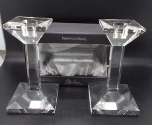 Pr signierter Oleg Cassini Kristall Kerzenständer misst 6" hoch - Bild 1 von 4