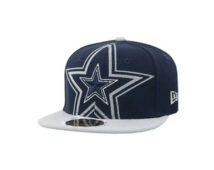 New Era 59Fifty Cap NFL Team Dallas Cowboys Kid Size Youth Blue Gray Fitted Hat - Picture 1 of 5