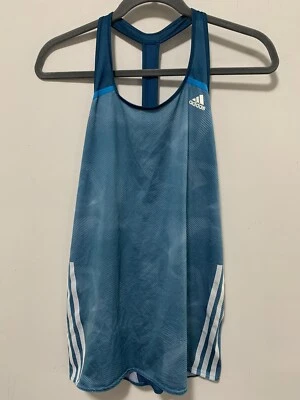 Camiseta sin mangas ADIDAS para mujer grande azul claro Adizero ocio entrenamiento ejercicio Foto 1 de 4