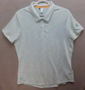 Adidas Primegreen Shirt Women's Large Green/Orange Short Sleeve Golf - Picture 1 of 19