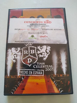RBD Rebelde Tour Celestial 2007 Hecho en España - 2 x DVD Con Entrada Concierto - Imagen 1 de 4