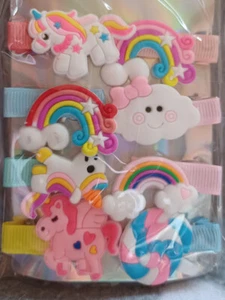 Haar Accessoire 8x Haarspange Haarklammern Einhorn - Bild 1 von 1