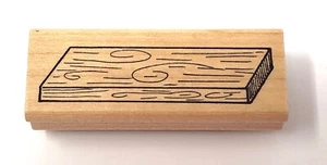 HOLZBOHLE Holz Gummistempel 1” x 3,25” Bau Holzwerkstatt - Bild 1 von 6