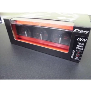 Defi 3-in-1 Temp Pressure DF14402 Single DIN-Gauge Triple Black Dial White Red - Bild 1 von 10