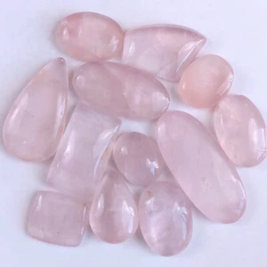 12Pcs 674Cts Natural Rose Quartz Loose Cabochon Gemstone Lot 45x20 20x20mm#1263 - Picture 1 of 5