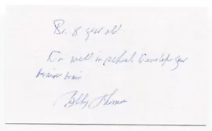 Bobby Thomson Signed 3x5 Index Card Autograph Baseball MLB 1951 New York Giants - Picture 1 of 2