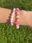 Handmade unique pink bracelets set Made in the USA