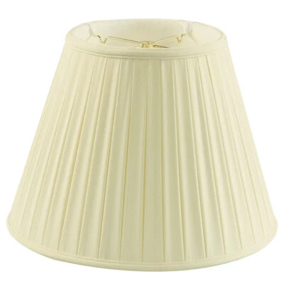 11x18x13.5 Empire BoxPleat Egg Shell Lamp Shade - Image 1 of 3