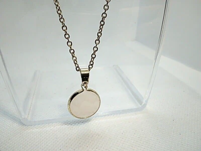 Collar Cuarzo Rosa Tono Oro 18 Pulgadas Usado Colgante Buen Leer Foto 1 de 4