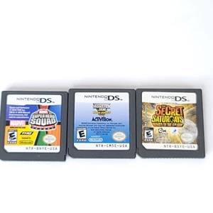 Lot of 3 Nintendo DS Monster Jam Super hero Squad Secret Saturdays Video Games - Picture 1 of 4