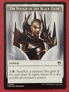 Magic The Gathering COMMANDER MASTERS OB NIXILIS OF THE BLACK OATH EMBLEM MTG - Picture 1 of 2