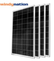 (4 pcs) 100W Watts 100 Watt  Solar Panel Off Grid 12 Volt 12V RV Boat Off Grid