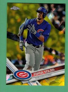 2017 TOPPS CHROME SAPPHIRE JORGE SOLER GOLD REFRACTOR 5/5 CUBS #166