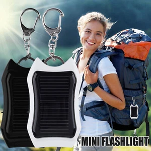 1500mAh Mini Solar Power Bank Portable Charger With Flashlight Keychain - Picture 1 of 14