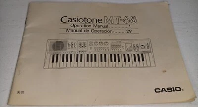 Casio MT-68 Casiotone Electronic Keyboard Original User's Owner's Manual Book - Image 1 of 2
