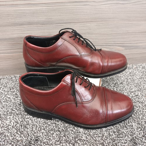 Clarks scarpe uomo pelle marrone stringate extra larghe Flexlon taglia UK 7