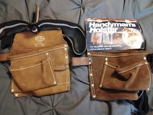 2 Vintage Nicholas No. 405 Cowhide Tool Pouch w Belt - Picture 1 of 7