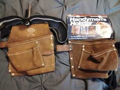 2 Vintage Nicholas No. 405 Cowhide Tool Pouch w Belt - Image 1 of 4