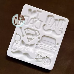 Super Dad, I love DAD / Father's Day Silicone Mold - Picture 1 of 5
