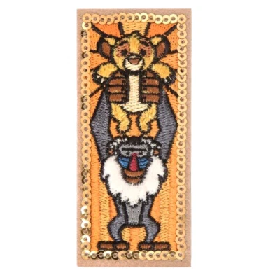 Нашивка Disney Parks Gold Sequin Embroidered The Lion King Simba Rafiki PatcheD - Изображение 1 из 2