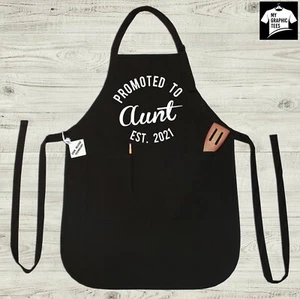 Aunt EST Apron New Auntie Apron Aunt Birthday Mothers Day Christmas Gift - Picture 1 of 1