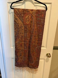 ANU by natural scarf / 100% silk / Multi colored - Picture 1 of 5