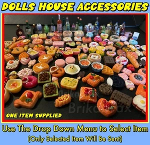 Dolls House Accessories: Food Wine Beer Cake Pizza Burger Coffee + More - New - Picture 1 of 261