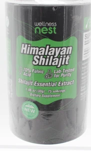 Wellness Nest Himalayan Shilajit Extract, 70% Fulvic Acid, 75 Servings, 1.06oz - Picture 1 of 5