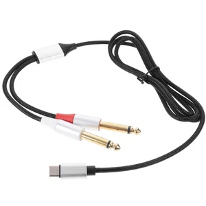 Cable de audio tipo C a 6,5 USB auxiliar adaptador corto adaptador convertidor de auriculares - Imagen 1 de 12