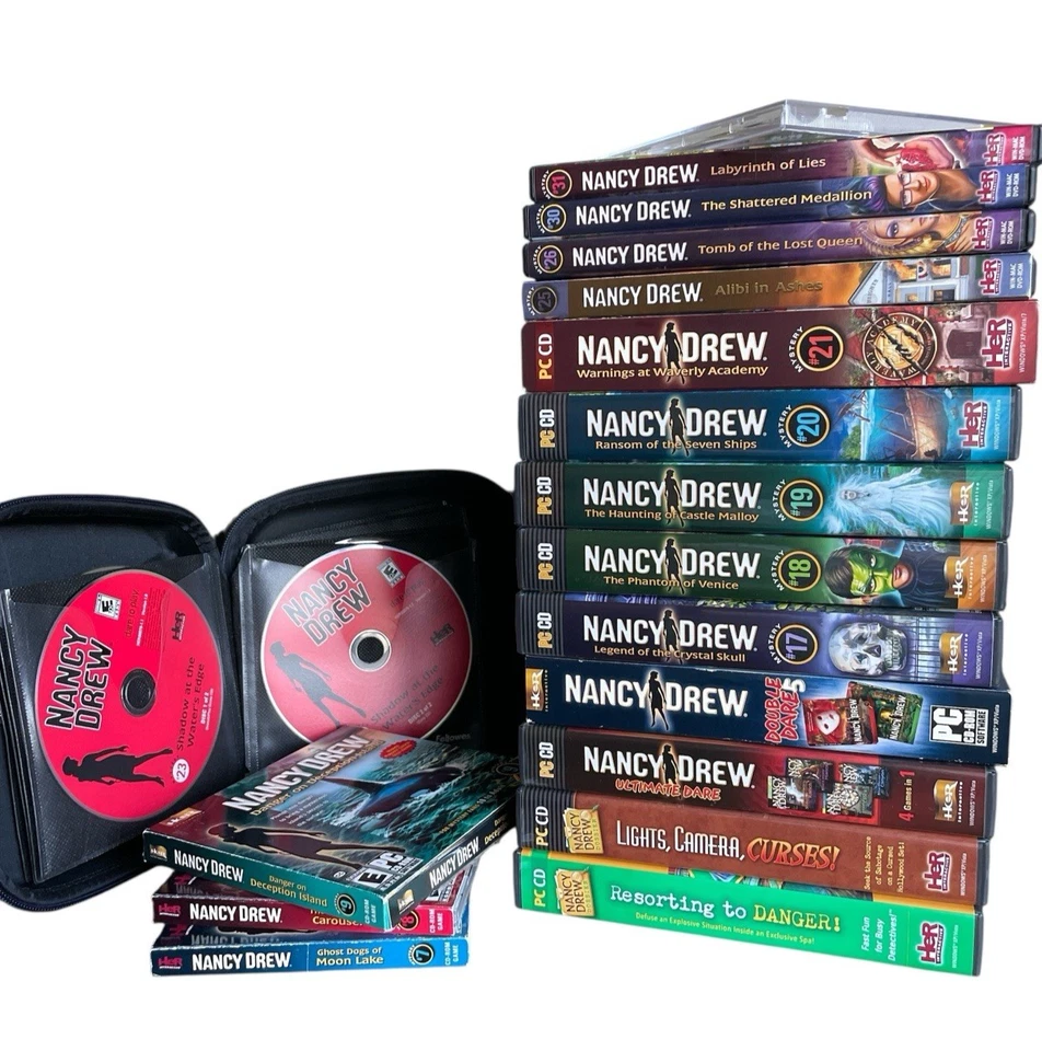 LOTE DE 30 juegos interactivos de misterio Nancy Drew - Win95/98/XP/2000/ME/VISTA Foto 1 de 4