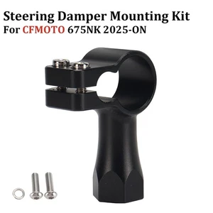 Steering Damper Stabilizer Bracket Mounting Kit Black For CFMOTO 675NK 2025-ON - Picture 1 of 14