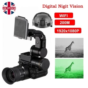 NVG10 Monocular Night Vision Goggles 1080P WiFi for Hunting Observation Helmet - Picture 1 of 12