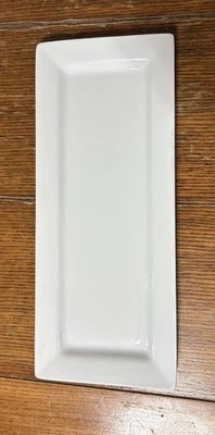 Better Homes & Gardens Gloss White Porcelain 15.25”x 6.25" Rectangle Platter VGC - Image 1 of 4