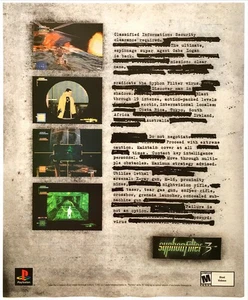 Vintage Print Ad 2001 Syphon Filter 3 PS1 PlayStation Original Promo Poster Art - Picture 1 of 4