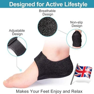 Heel Protectors, Heel Cups for Plantar Fasciitis,Thickened Gel Heel Cushion Pads - Picture 1 of 16